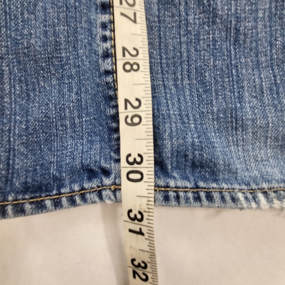 American Eagle Jeans Womens Size 4 Long Straight 77 Denim Low Rise Distressed - Picture 9 of 11